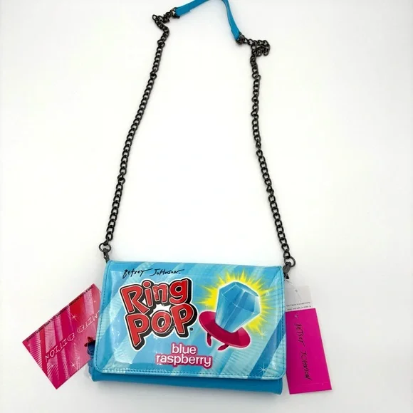Betsey Johnson Ring Pop Blue Raspberry Bag + Matching Card Case - Picture 4 of 16